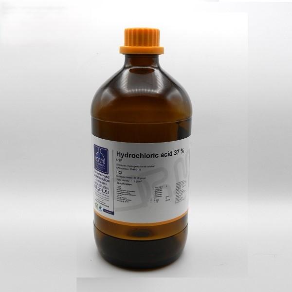 اسید کلریدریک 37% USP آزمایشگاهی یک لیتری